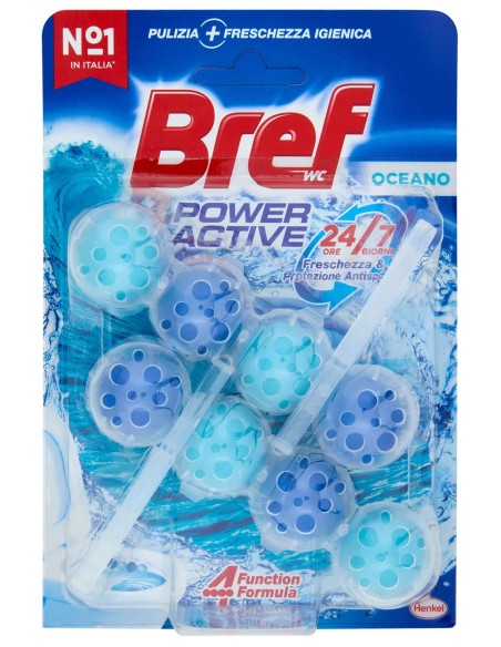Bref Wc Power Activ - 2 Tavolette Wc Deodoranti 4 Funzioni Da 50g - Oceano